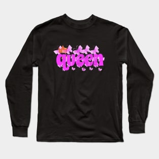 Hot Pink Queen Long Sleeve T-Shirt